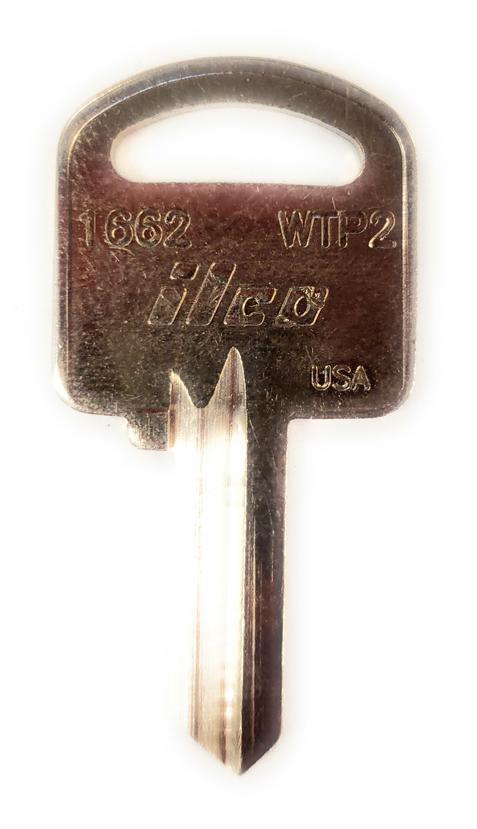 Ilco 1662 Key Blank - Uncut Brass/Nickel Key For Duplication, Standard Keyway