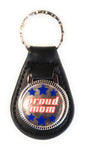 Proud Mom Leather Fob Key Ring