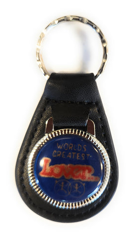 World's Greatest Lover Leather Fob Key Ring