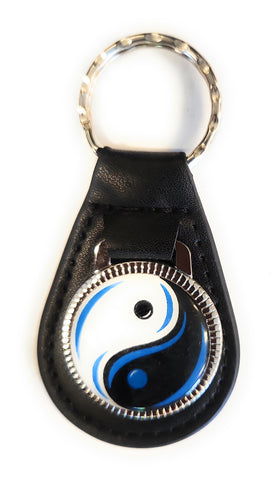 Yin Yang Leather Fob Key Ring