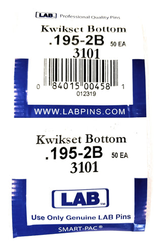 LAB 3101 Kwikset #2 Bottom Pins 100 Pack