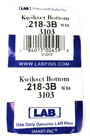 LAB 3103 Kwikset #3 Bottom Pins 100 Pack