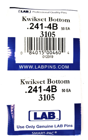 LAB 3105 Kwikset #4 Bottom Pins 100 Pack