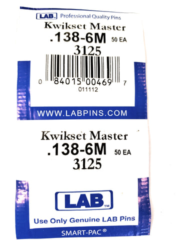 LAB 3125 Kwikset #6 Master Pins 100 Pack