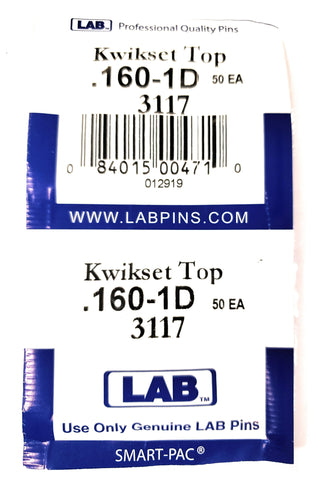 LAB 3117 Kwikset #1 Top Pins 100 Pack
