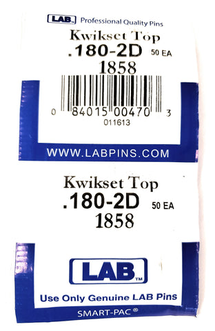 LAB 1858 Kwikset #2 Top Pins 100 Pack