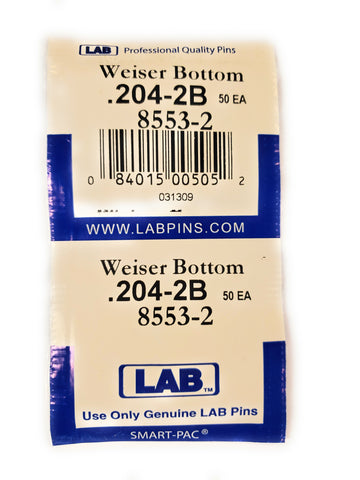 LAB 8553-2 Weiser #2 Bottom Pins 100 Pack