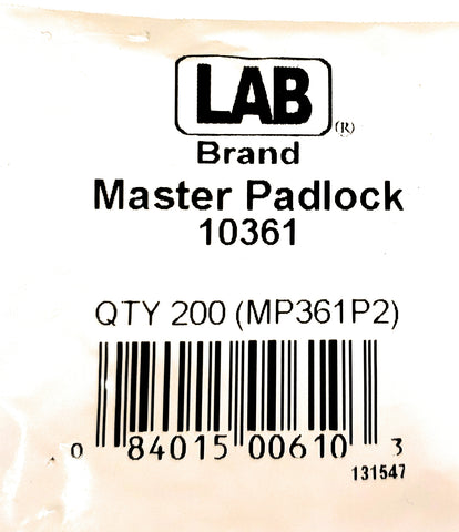 LAB 10361 Master Padlock #1 Bottom Pins 200 Pack