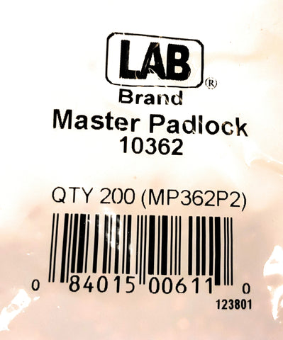 LAB 10362 Master Padlock #2 Bottom Pins 200 Pack