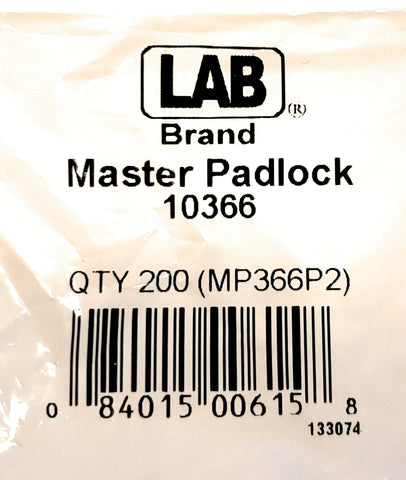 LAB 10366 Master Padlock #6 Bottom Pins 200 Pack