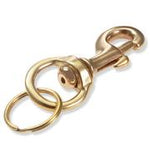 Lucky Line 44801 Heavy Duty Brass Bolt Snap Key Ring