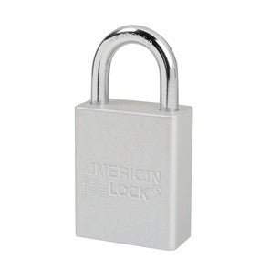 American A1105CLR Silver 1 1/2" Wide Aluminum Safety Padlock