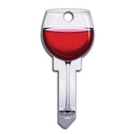 Lucky Line B108 Key Shapes Red Wine Glass Key Blank