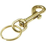 Lucky Line 45001 Medium Brass Bolt Snap Key Ring