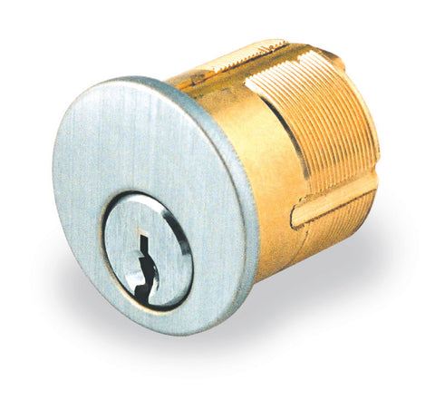 GMS M114WR3 Weiser E Keyway 1 1/4" Mortise Cylinder Bright Brass Finish