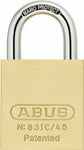 Abus 83IC/45 1 3/4" Wide Small Format IC Core Brass Padlock
